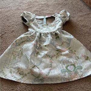 Sugar Thrillz Patel Floral Jacquard Babydoll Dress